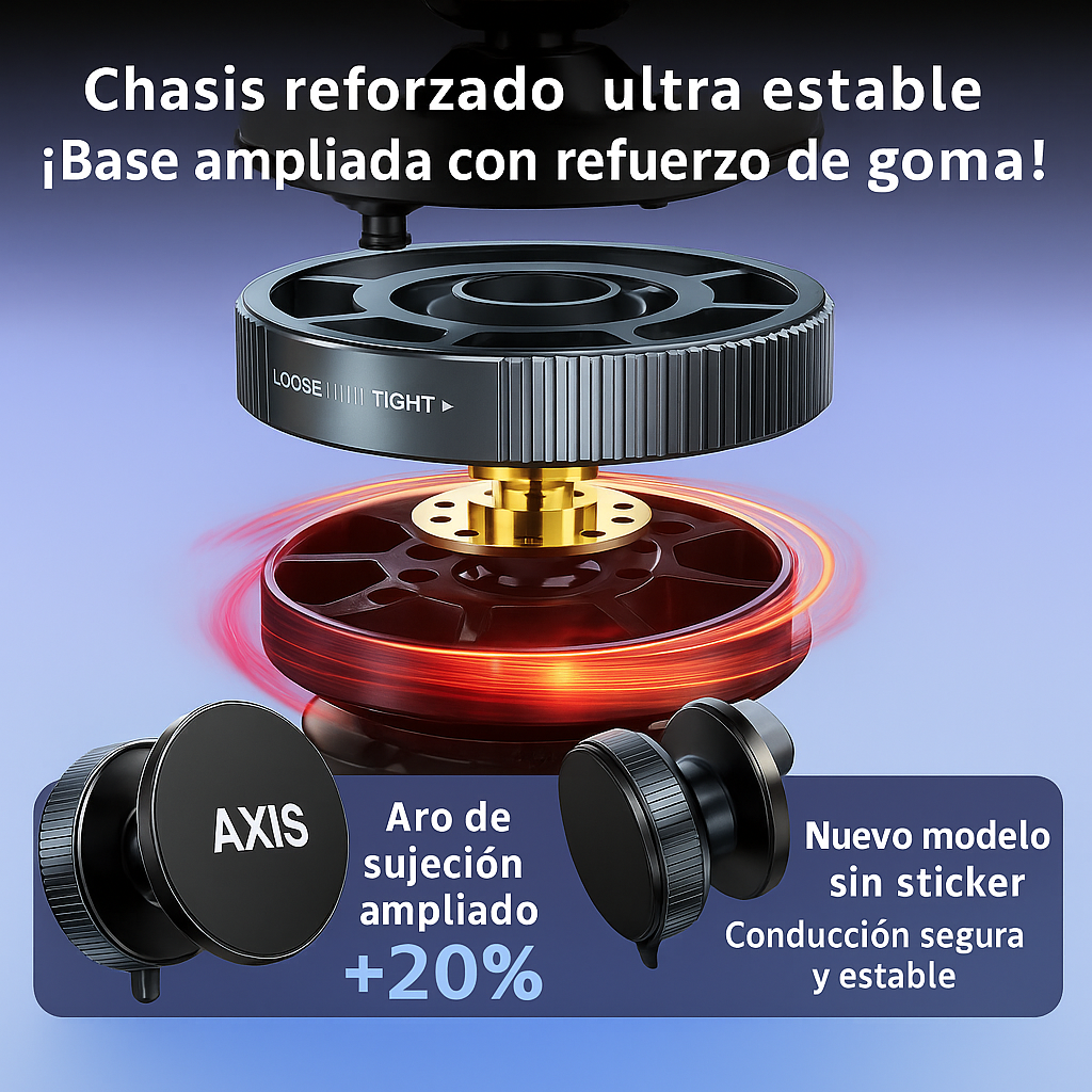 AXIS - Soporte para Celular con Ventosa y Magnético Ultra Reforzado