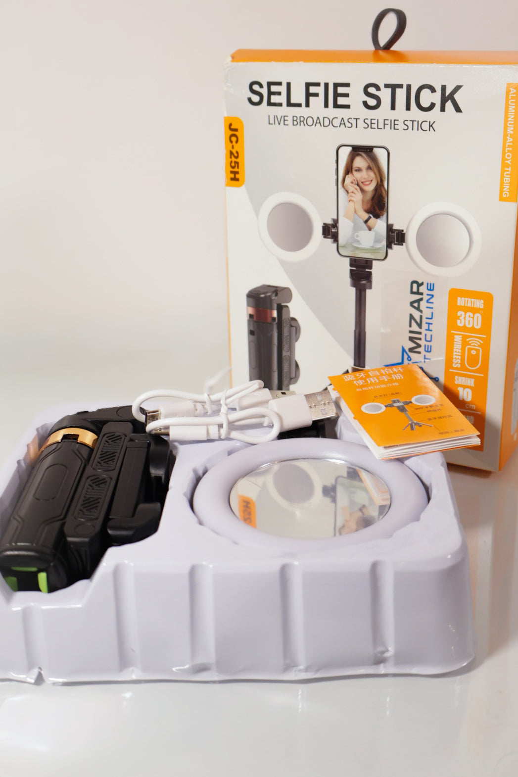 Miz-Stick - Selfie Stick Bluetooth Extensible con Trípode