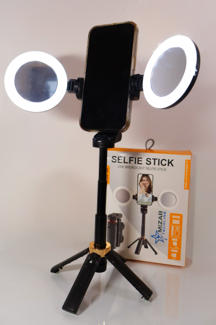 Miz-Stick - Selfie Stick Bluetooth Extensible con Trípode
