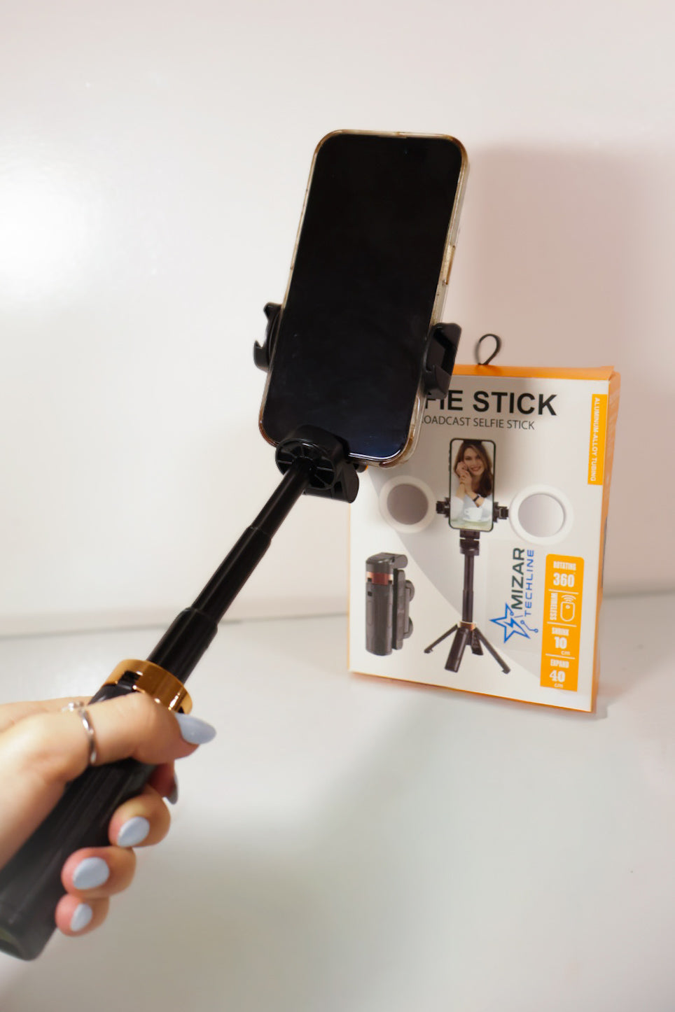 Miz-Stick - Selfie Stick Bluetooth Extensible con Trípode