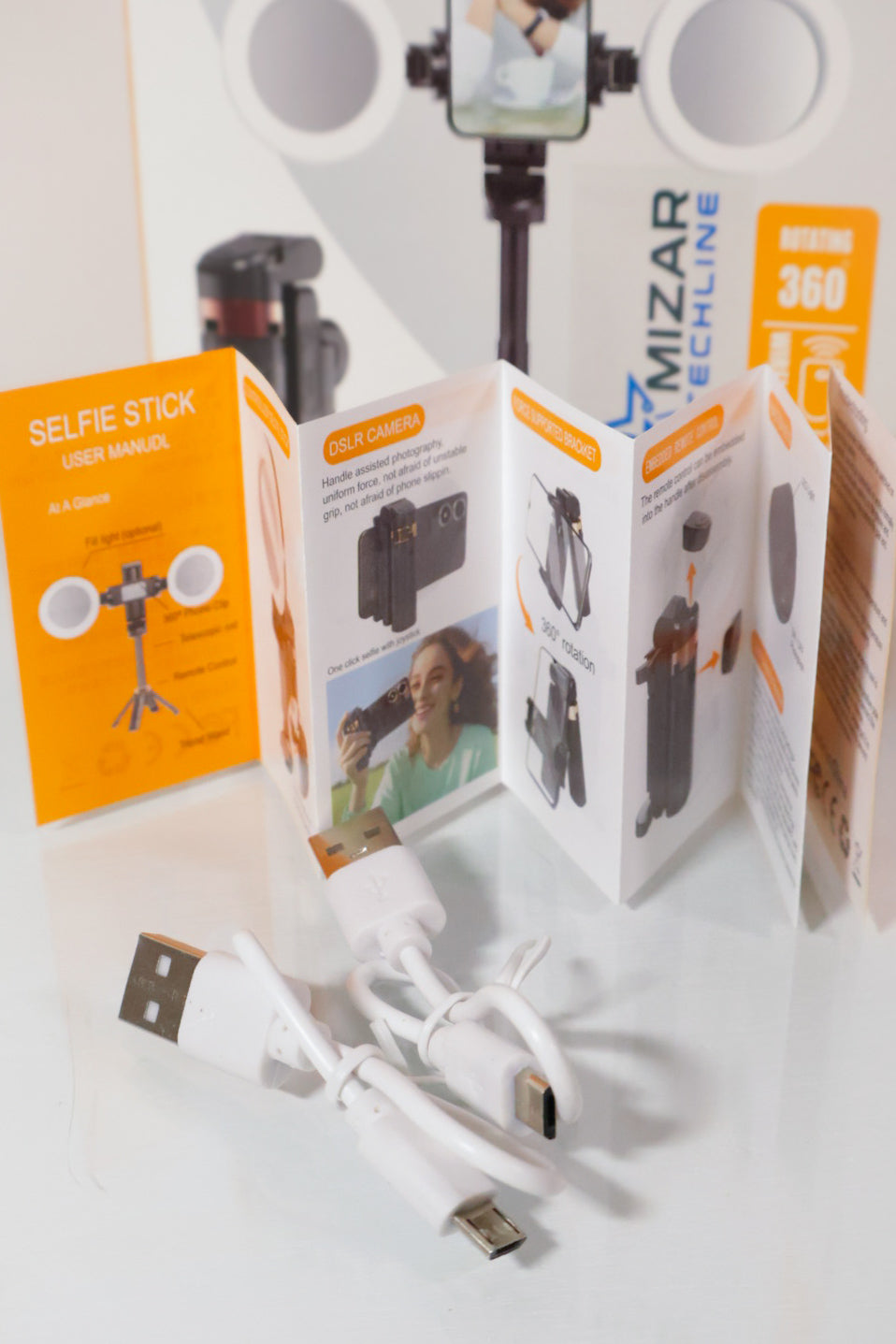 Miz-Stick - Selfie Stick Bluetooth Extensible con Trípode
