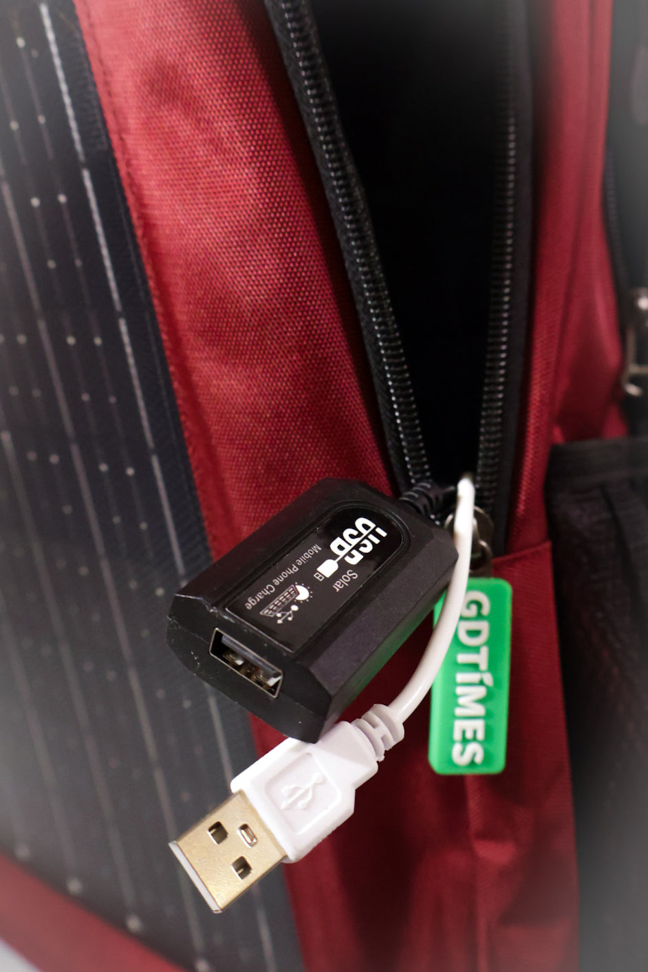 Mizar Sunpack - Mochila Solar con Panel USB y Luces LED