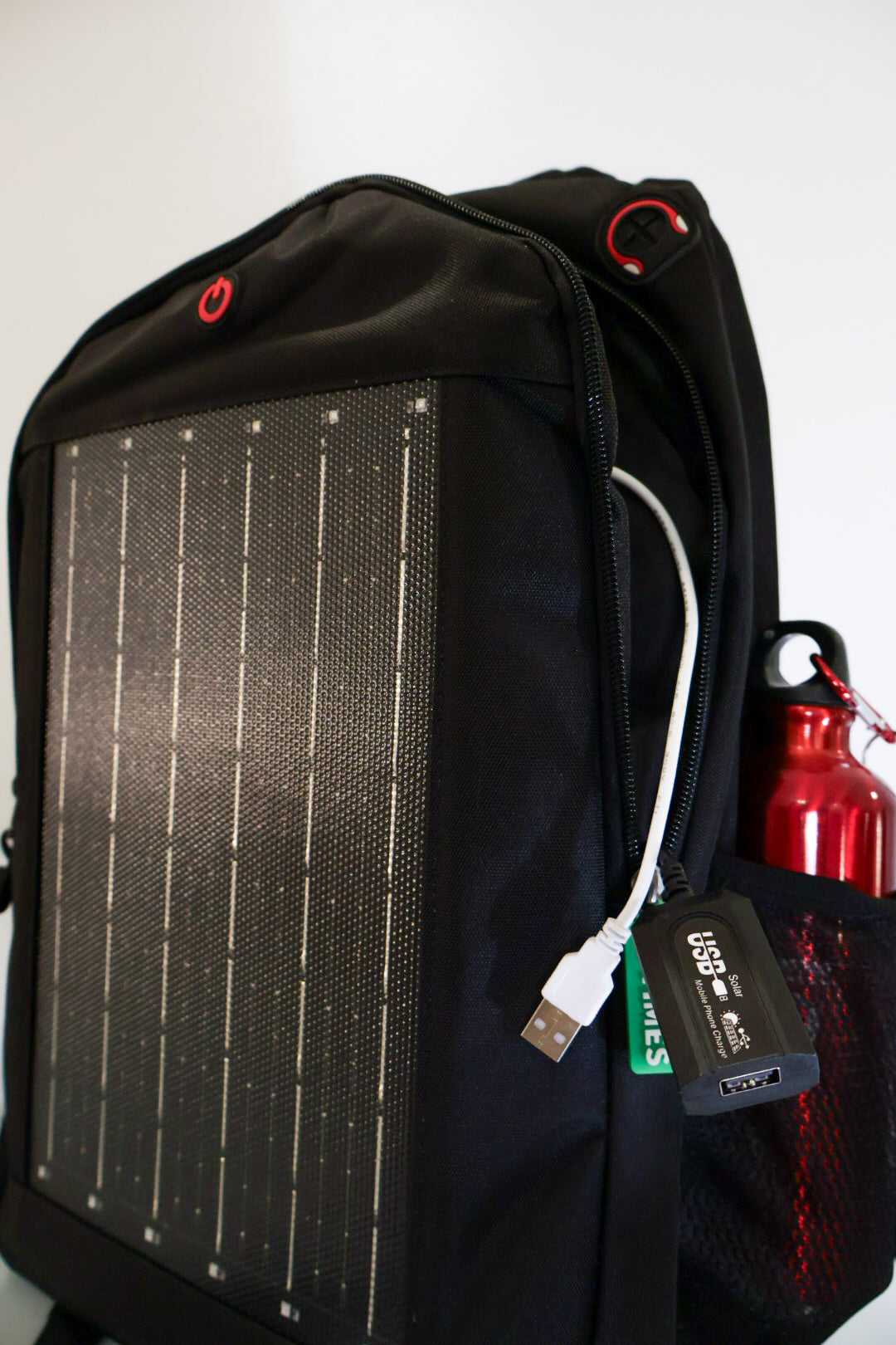 Mizar Helios - Mochila Solar con Panel USB y Luces LED