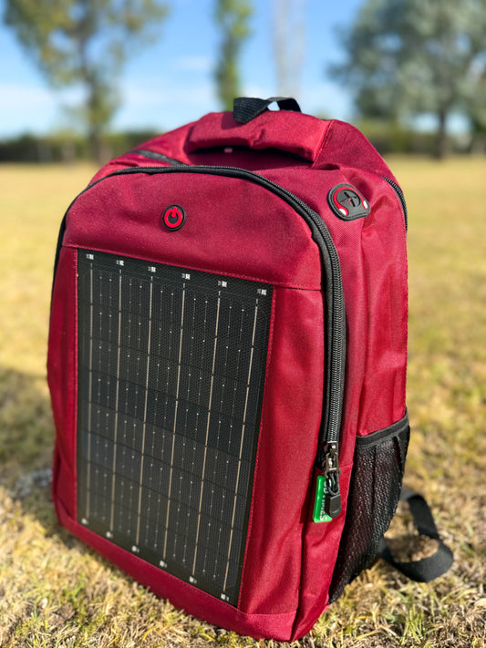 Mizar Sunpack - Mochila Solar con Panel USB y Luces LED