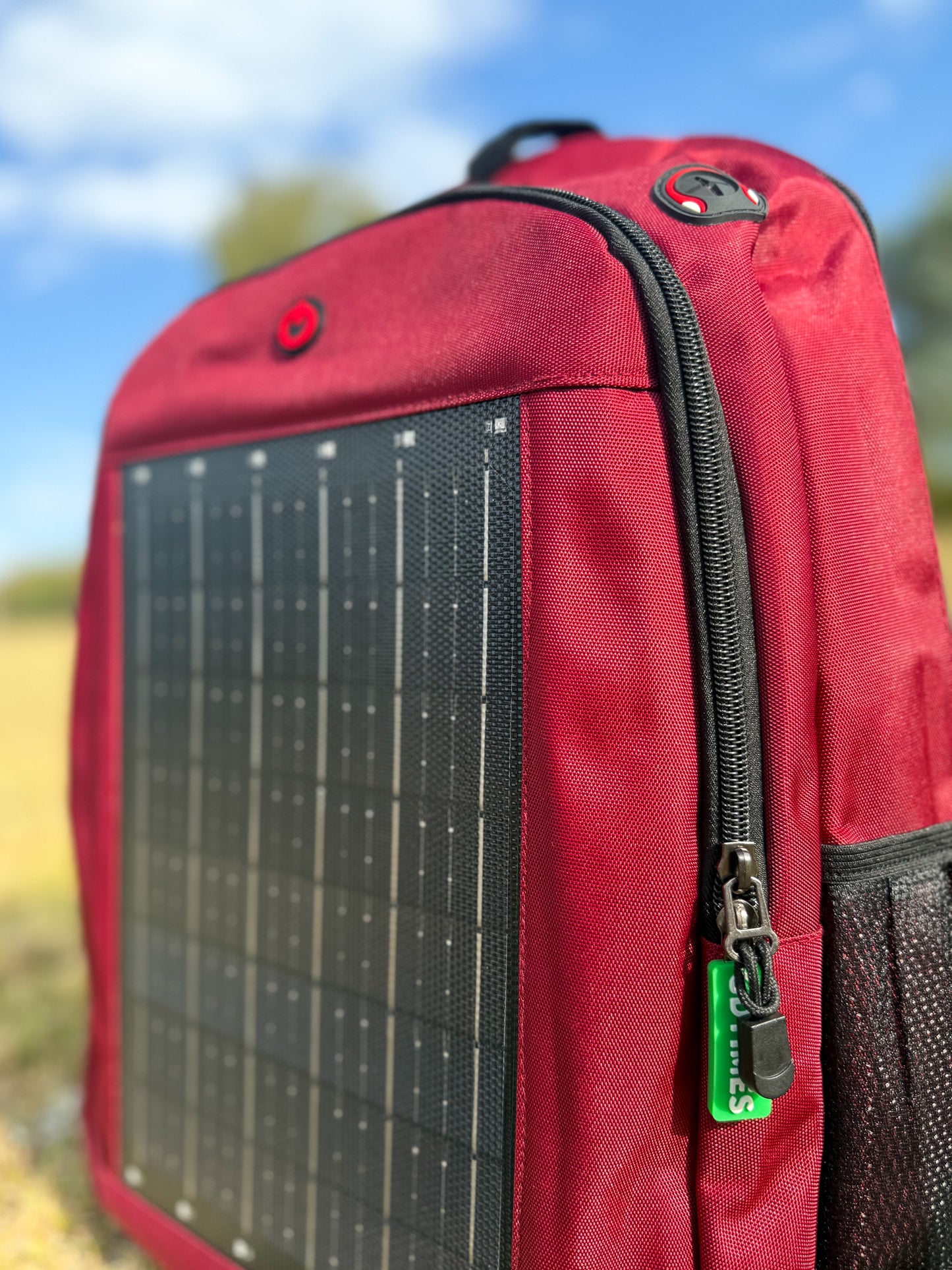 Mizar Sunpack - Mochila Solar con Panel USB y Luces LED